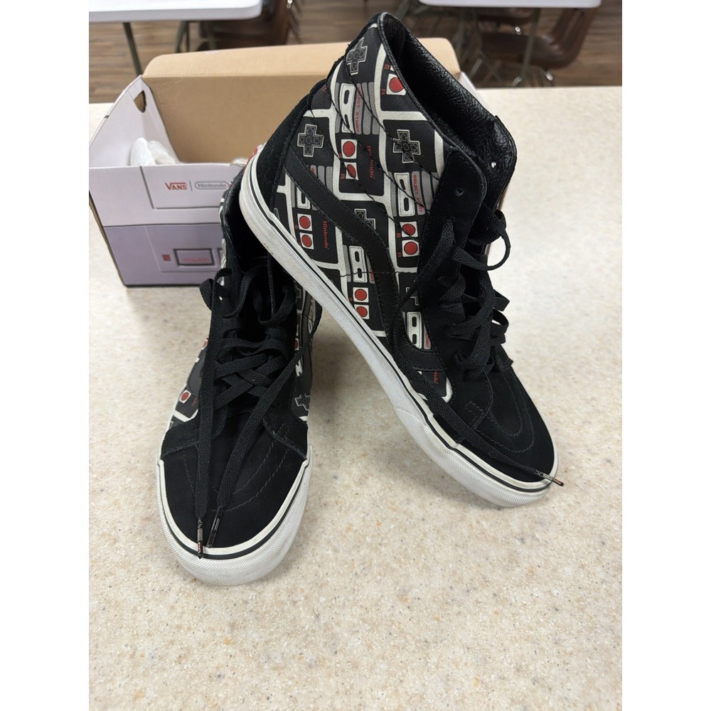 Vans Sk8-Hi + Nintendo NES Controller Sneaker Shoes Game Over Men Size 10